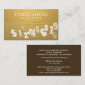 Buchhaltungs-Visitenkarte - Goldzahlen u. -steuer Visitenkarte (Vorne/Hinten)