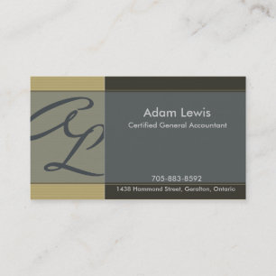 Buchhaltungs-Visitenkarte - Monogramm Visitenkarte