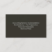 Buchhaltungs-Visitenkarte - Monogramm Visitenkarte (Rückseite)