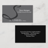 Buchhaltungs-Visitenkarte - Monogramm Visitenkarte (Vorne/Hinten)