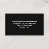 Buchhaltungs-Visitenkarte - Monogramm Visitenkarte (Rückseite)