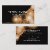 Buchhaltungs-Visitenkarte - Schwarz-und Visitenkarte (Vorne/Hinten)