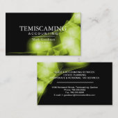 Buchhaltungs-Visitenkarte-- schwarze und grüne Visitenkarte (Vorne/Hinten)