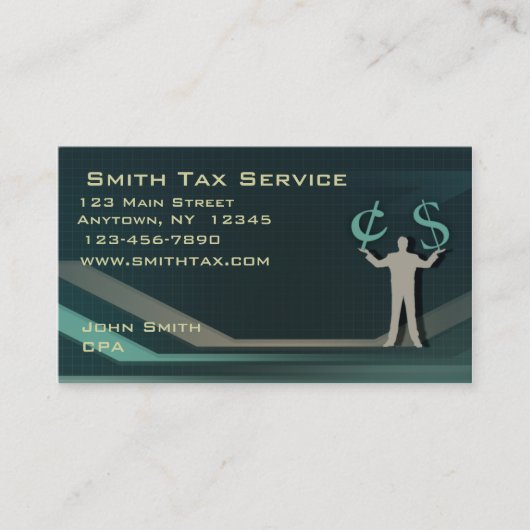 Buchhaltungs-Visitenkarte Visitenkarte (Vorderseite)