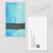 Buchhaltungsdienstleistungen Blue Watercolor Wash Visitenkarte (Vorne/Hinten)