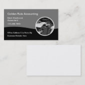 Buchhaltungsdienstleistungen für Retro-Buchhalter Visitenkarte (Vorne/Hinten)