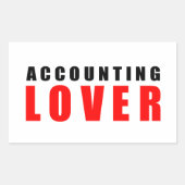 Buchhaltungsliebhaber Rechteckiger Aufkleber (Vorderseite)