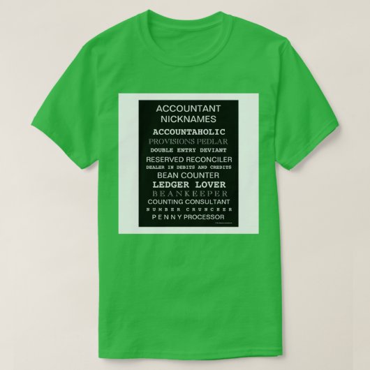 Buchhaltungsnamen motivierend Plakat T-Shirt (Design vorne)