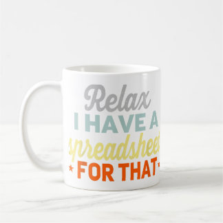 Buchhaltungsrechner Funny Relax Tabellenkalkulatio Kaffeetasse