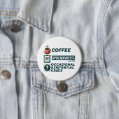Buchhaltungsrechner Kaffeepass Funny Button (Beispiel)