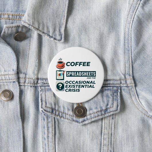 Buchhaltungsrechner Kaffeepass Funny Button (Beispiel)