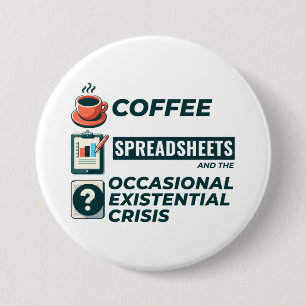 Buchhaltungsrechner Kaffeepass Funny Button