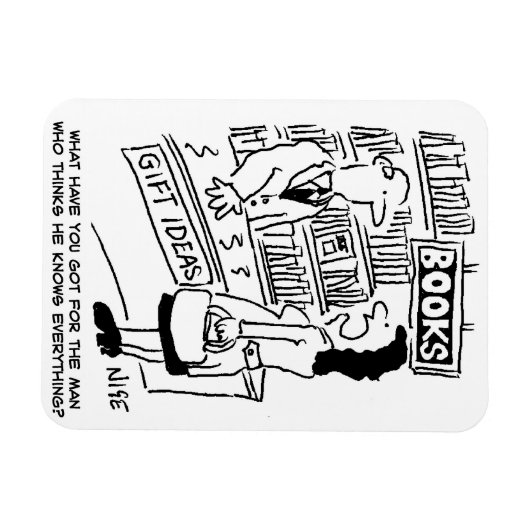 Buchhändler bei Kunden Magnet (Horizontal)