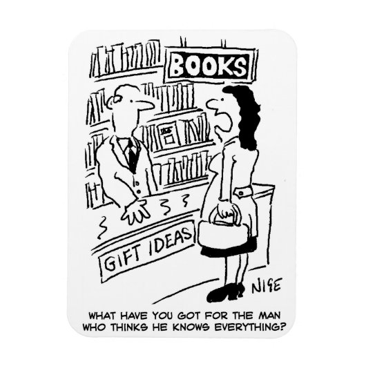 Buchhändler bei Kunden Magnet (Vertikal)