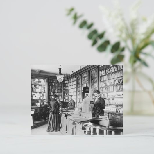 Buchhandlung, 1895 postkarte (Stehend Vorderseite)