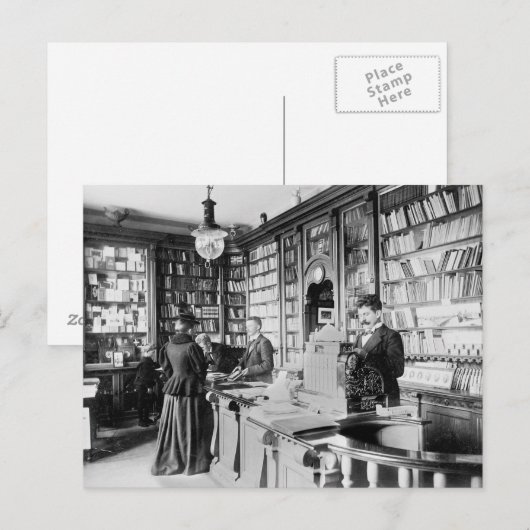 Buchhandlung, 1895 postkarte (Vorne/Hinten)