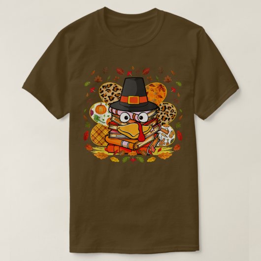 Buchhandlung Book Lover Reader Funny Turkey Thanks T-Shirt (Design vorne)