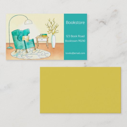 Buchhandlung, Buchhandlung oder Online-Bücher Visitenkarte (Vorne/Hinten)