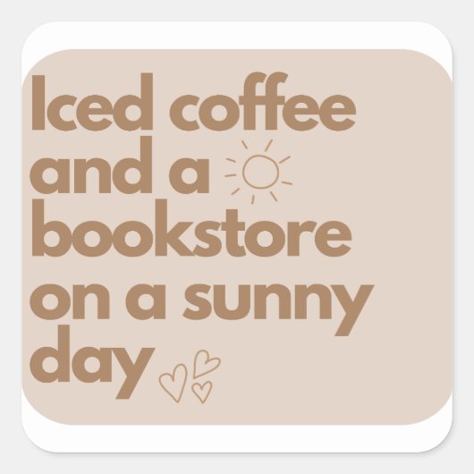 Buchhandlung Quadratischer Aufkleber (Vorderseite)