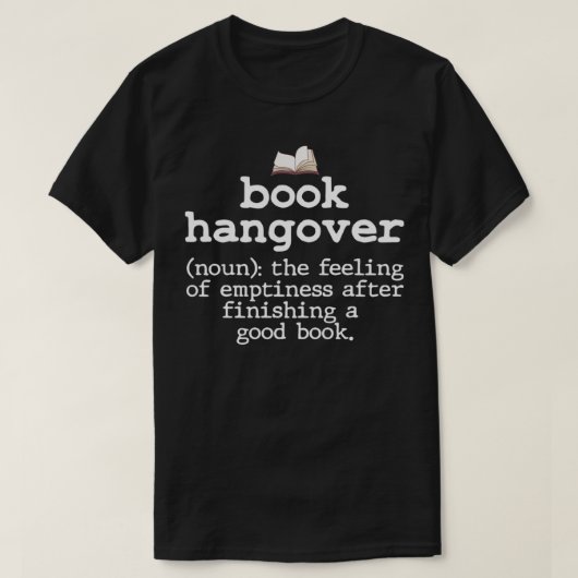 BUCHHANGOVER Definition Funny Bookworm Nerd Readi T-Shirt (Design vorne)