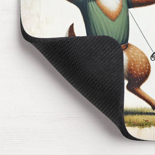 Buchhirsche mit Bow und Pfeil Mousepad (Ecke)