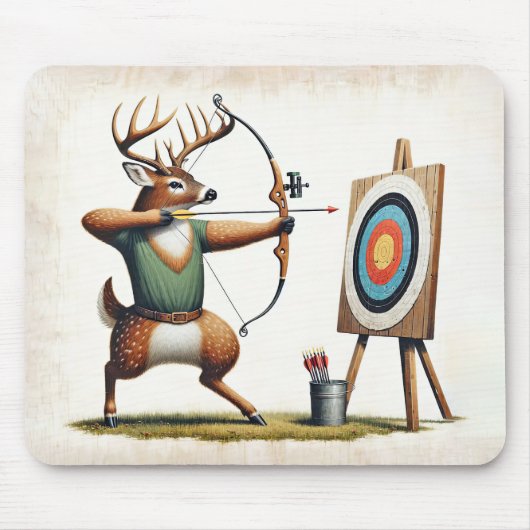 Buchhirsche mit Bow und Pfeil Mousepad (Vorne)
