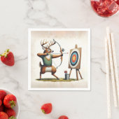 Buchhirsche mit Bow und Pfeil Serviette (Beispiel)