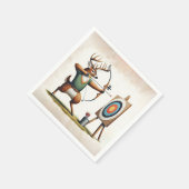 Buchhirsche mit Bow und Pfeil Serviette (Ecke)