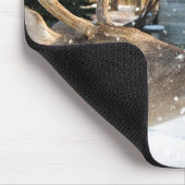 Buchhirsche mit Schneemann Mousepad (Ecke)