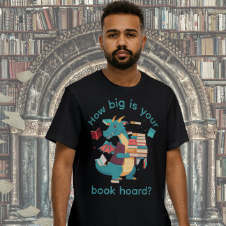 Buchhort-Drache Fantasy-Liebhaber T-Shirt