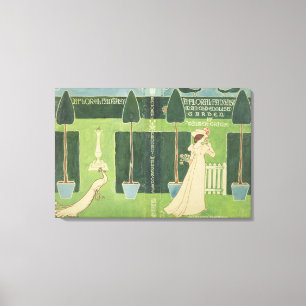 Buchhülleentwurf für 'eine Blumenphantasie in Leinwanddruck