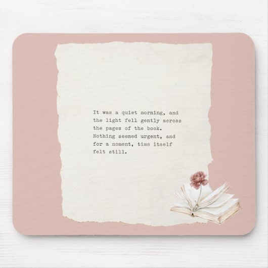 Buchkapitel Rote Rose Mousepad (Vorne)