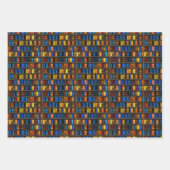 Buchkasten-Wrapping-Papier-Flachblatt-Set 3 Geschenkpapier Set (Vorderseite 3)