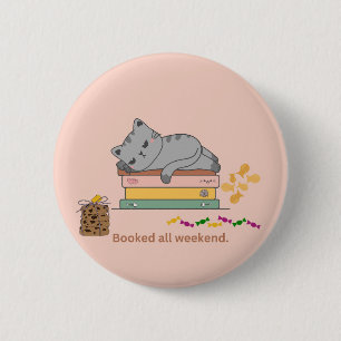 Buchkatze Button