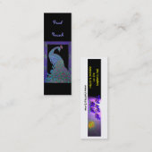 Buchkennzeichen - stolzer Pfau Mini Visitenkarte (Vorne/Hinten)