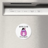 Buchklub - Es ist ein Hoot - rosa Design Magnet (In Situ (Geschirrspüler))