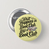 Buchklub, Lesergruppe, Buchliebhaber Button (Vorne & Hinten)