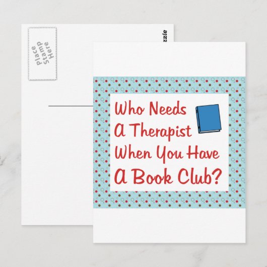 Buchklub Postkarte (Vorne/Hinten)