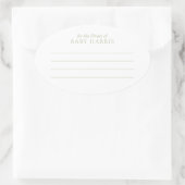 Buchlabel Ovaler Aufkleber (Tasche)