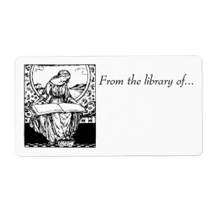 Buchlabels~ aus der Bibliothek von... Mittelalterl