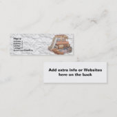 Buchladen-Geschäfts-dünne VisitenkarteBookmarkers Mini Visitenkarte (Vorne/Hinten)