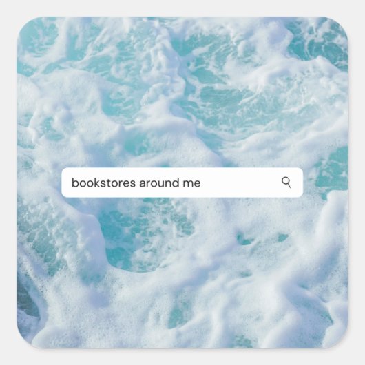 Buchläden in der Nähe Quadratischer Aufkleber (Vorderseite)