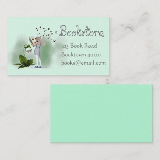 Buchladen, Kinderbuchladen oder Online-Bücher Visitenkarte (Vorne/Hinten)