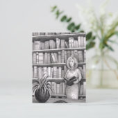 Buchlesen Postkarte (Stehend Vorderseite)