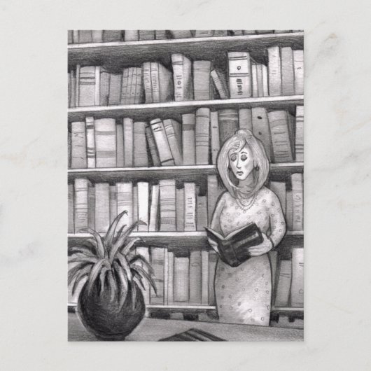 Buchlesen Postkarte (Vorderseite)