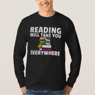 Buchlesende Bibliothekarin Bücherwurm Lehrerin T-Shirt