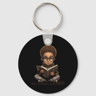 Buchlesender Afro-Afrikanisch-Amerikanischer Leser Schlüsselanhänger