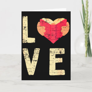 Buchlesender Bücherwurm Valentinstag Geschenk Lese Karte