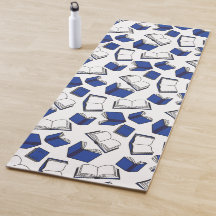 Buchleser Blue White Yoga Mat