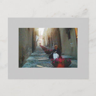 Buchleser in Cefalu Postkarte